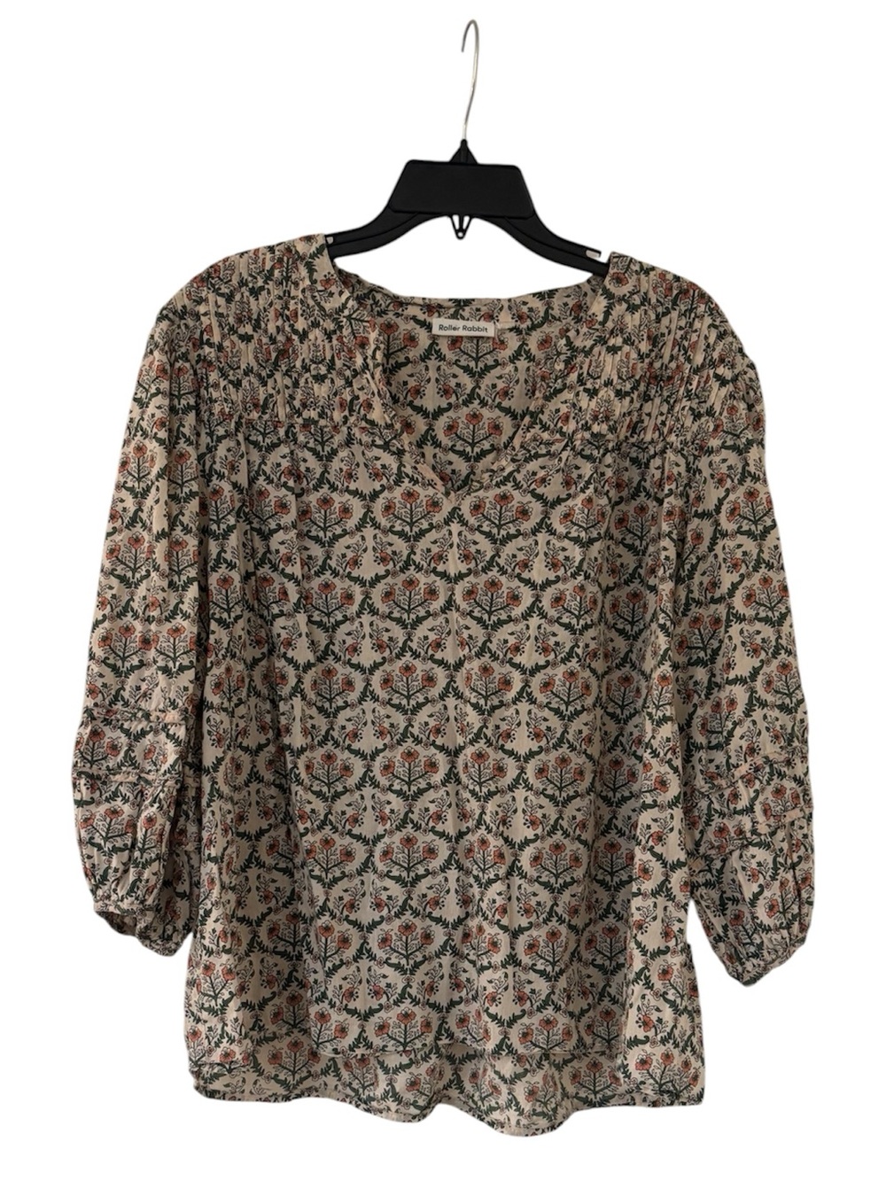 ROLLER RABBIT Hampton Lydia Floral Print Peasant Blouse